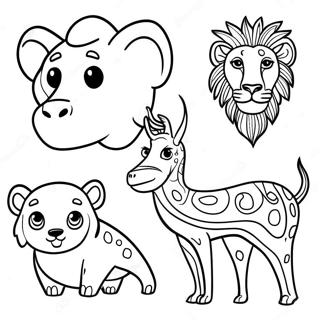 African Animals Coloring Pages