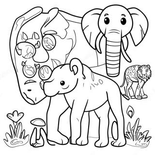 African Animals Coloring Page 16089-12974