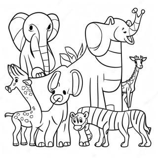 African Animals Coloring Page 16089-12975