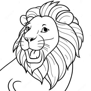 Majestic Lion Roaring Coloring Page 16090-12978