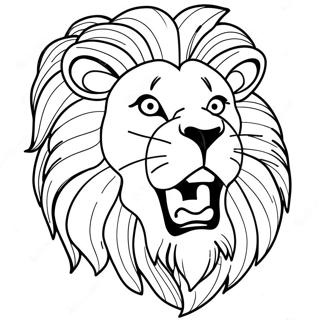 Majestic Lion Roaring Coloring Page 16090-12979