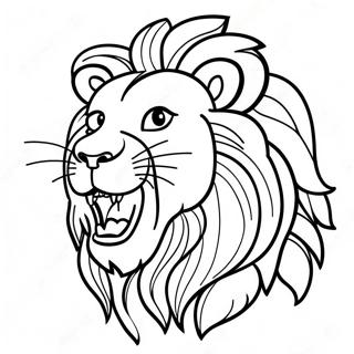 Majestic Lion Roaring Coloring Page 16090-12980