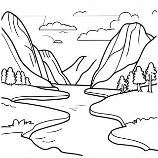 National Park Scenic Landscape Coloring Page 16109-12990