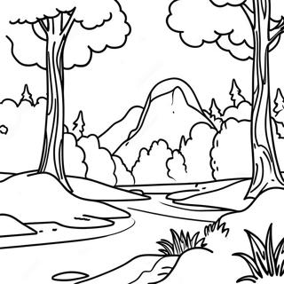 National Park Scenic Landscape Coloring Page 16109-12992