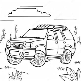 Gmc Suv Adventure Coloring Page 16130-13009