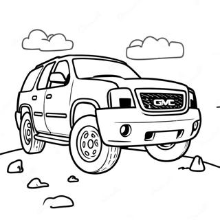 Gmc Suv Adventure Coloring Page 16130-13011