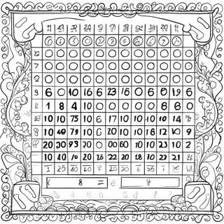 Colorful Multiplication Table Coloring Page 16160-13039