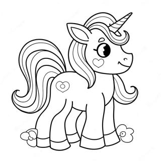 Cute Pink Unicorn Coloring Page 16170-13042