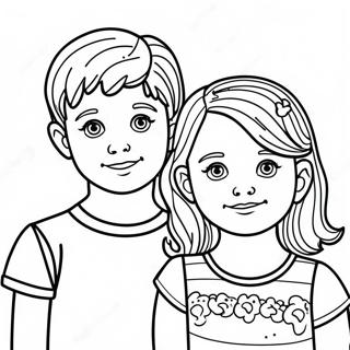 Boy And Girl Coloring Page 16179-13050