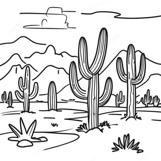 Arizona Desert Landscape Coloring Page 16209-13073