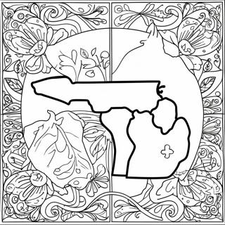 Michigan State Outline Coloring Page 16229-13092