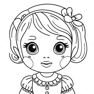 Cute Doll With Big Eyes Coloring Page 1622-1357