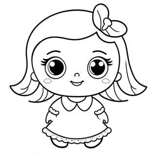 Cute Doll With Big Eyes Coloring Page 1622-1358