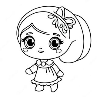 Cute Doll With Big Eyes Coloring Page 1622-1359