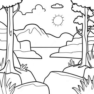 Beautiful Michigan Lakes Coloring Page 16230-13093