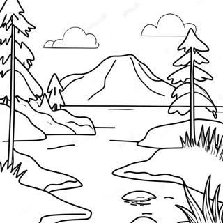 Beautiful Michigan Lakes Coloring Page 16230-13095