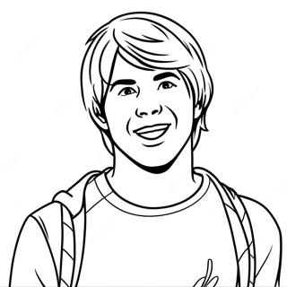 Troy Bolton Singing Coloring Page 16250-13112