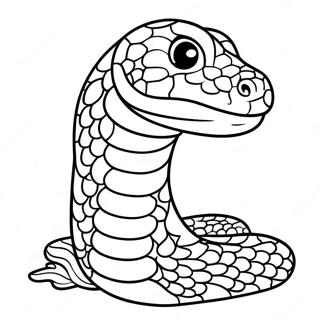 Cute Baby Anaconda Coloring Page 16260-13117