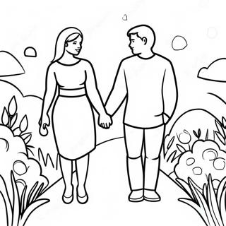 Boyfriend Girlfriend Cute Couple Coloring Pages