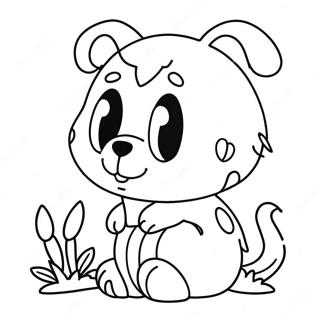 Cute Animal Sticker Coloring Page 16290-13141