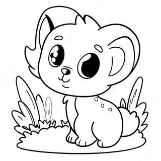 Cute Animal Sticker Coloring Page 16290-13142