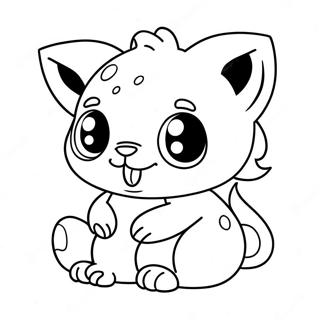 Cute Animal Sticker Coloring Page 16290-13144