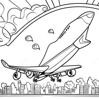 A380 Airplane Coloring Pages