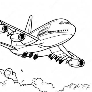 A380 Airplane Coloring Page 16309-13154