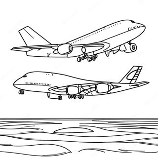 A380 Airplane Coloring Page 16309-13155