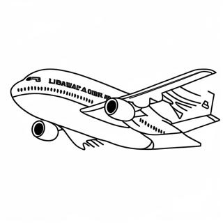 A380 Airplane In Flight Coloring Page 16310-45603