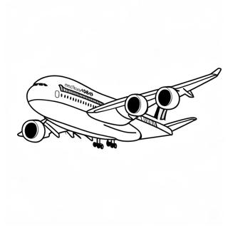 A380 Airplane In Flight Coloring Page 16310-45604