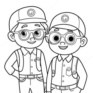 Blippi And Meekah Coloring Pages