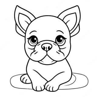 Boston Terrier Puppy Coloring Page 16339-13175