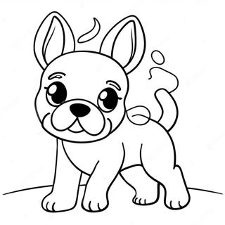 Playful Boston Terrier Coloring Page 16340-13177