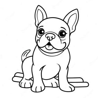 Playful Boston Terrier Coloring Page 16340-13179