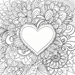 Valentine S Day Heart Mandala Coloring Page 16349-13182