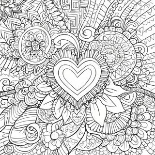 Valentine S Day Heart Mandala Coloring Page 16349-13183