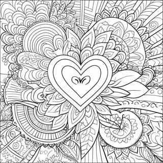 Valentine S Day Heart Mandala Coloring Page 16349-13184