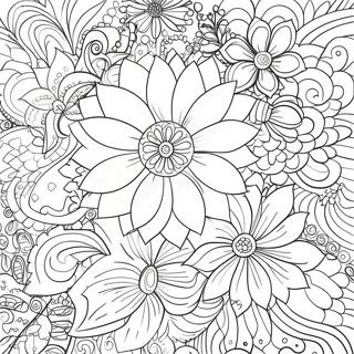 Romantic Floral Patterns Coloring Page 16350-13185