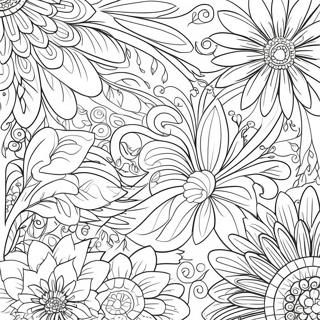 Romantic Floral Patterns Coloring Page 16350-13186