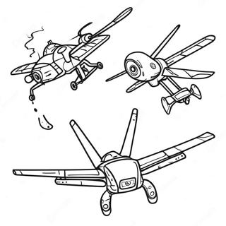 Murder Drones Epic Battle Coloring Page 16360-13195