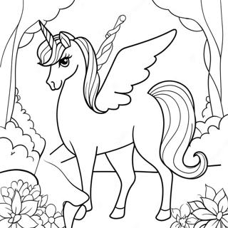 Barbie Unicorn Magical Adventure Coloring Page 16369-13200