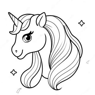 Barbie Unicorn With Sparkling Mane Coloring Page 16370-13225