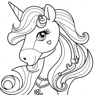 Barbie Unicorn With Sparkling Mane Coloring Page 16370-13226