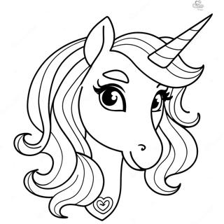 Barbie Unicorn With Sparkling Mane Coloring Page 16370-13228