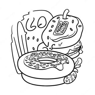 Dunkin Donuts Coloring Pages