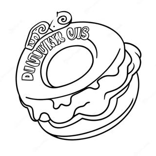 Dunkin Donuts Logo Coloring Page 16379-13204