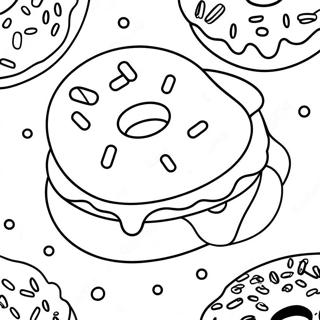 Delicious Dunkin Donuts With Sprinkles Coloring Page 16380-13205