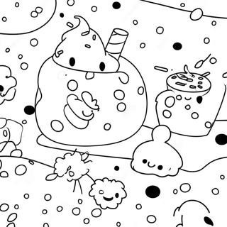 Delicious Dunkin Donuts With Sprinkles Coloring Page 16380-13206