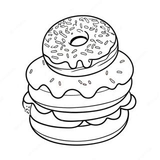 Delicious Dunkin Donuts With Sprinkles Coloring Page 16380-13207